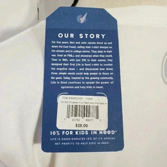 NWT Life is Good Heart Pride Rainbow Tee - Picture 9 of 9